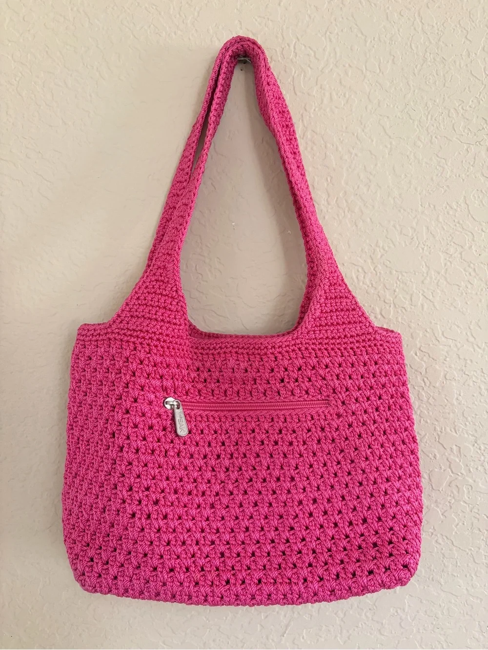 💕Handmade Pink Crochet Tote Bag